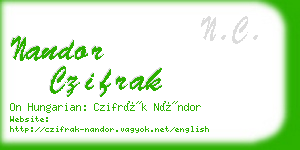 nandor czifrak business card